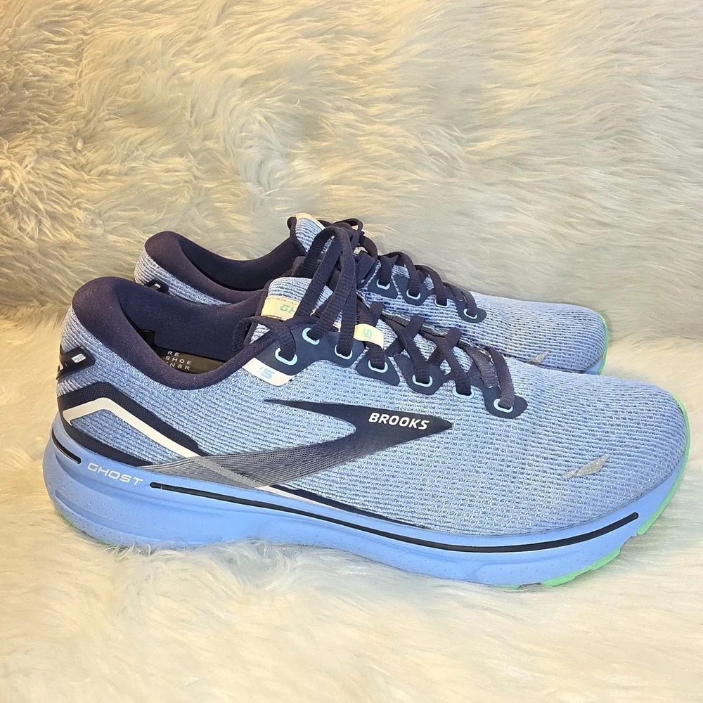 Women's Running Shoes - Size 11.5 - Brooks Ghost 15 — Vista Blue/Peacoat - 12038